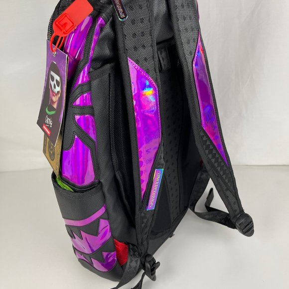 New Sprayground Cazzu Iridescent Spider Skull Shark DLXV Backpack - Picture 4 of 11